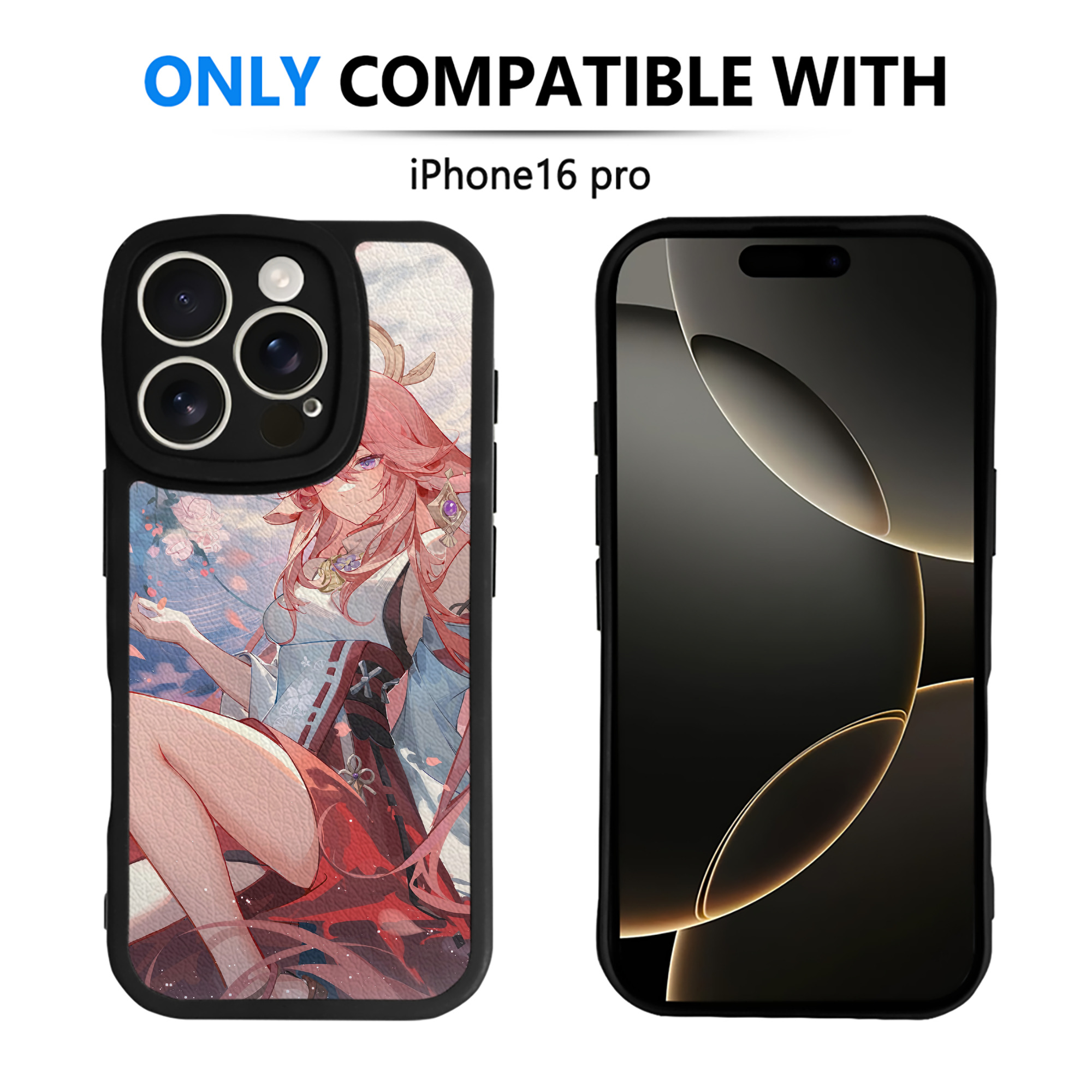 げんし神 genshin 【iPhone 16シリーズ対応】シリコンスマホケース（レザー調） 材質：シリコン